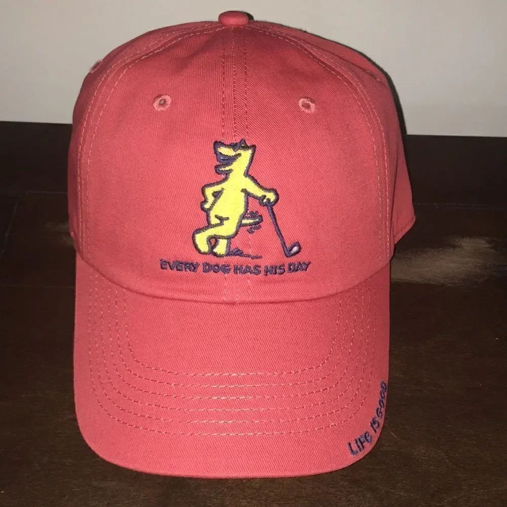 New Life is Good Jake Red every dog has his day golf hole in one baseball cap